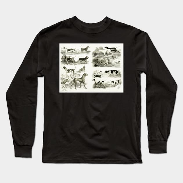 1830 Dog Breeds Long Sleeve T-Shirt by ArtShare